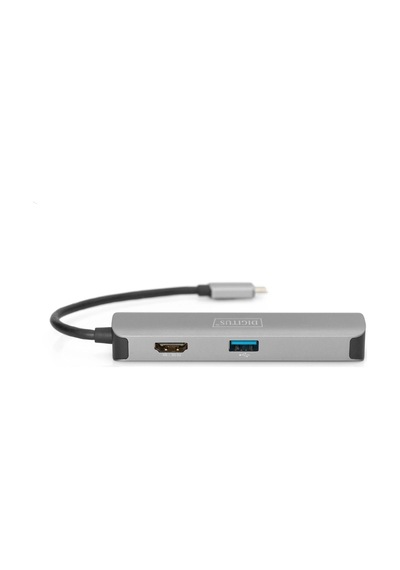 Digitus Da-70891 Usb Tip C 5port Usb-c Dock, 5 Port X Usb 3.0 Port2 X Kart Okuyucu Sd-mic Kdo