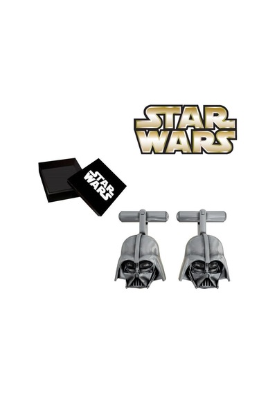 Darth Vader Head Silver Plated Cufflinks  Kol Düğmesi
