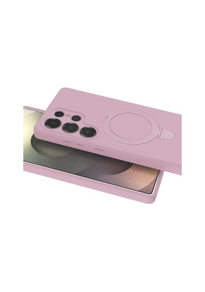 Galaxy S23 Ultra Regal Magsafe Standlı Kapak - Açık Pembe