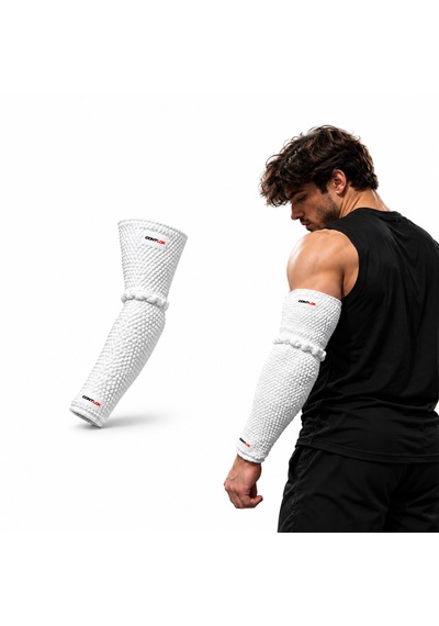 Bilek Güreşi Kol Isıtıcı Ön Kol Dirsek Isıtıcı Arm Warmer Beyaz