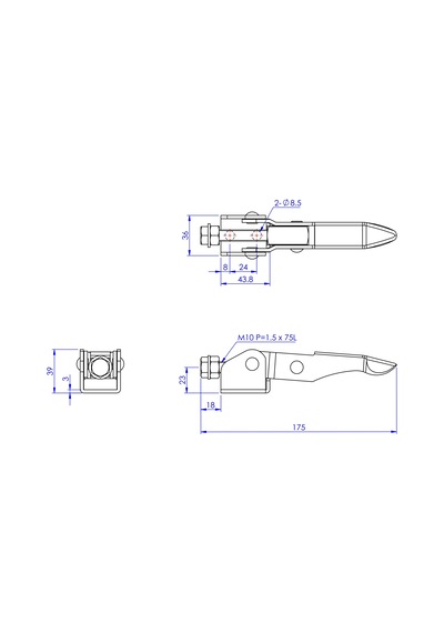 Goodhand Gh-43160 Kancalı Geçişli Kelepçe 300 Kg Kapasiteli Kel