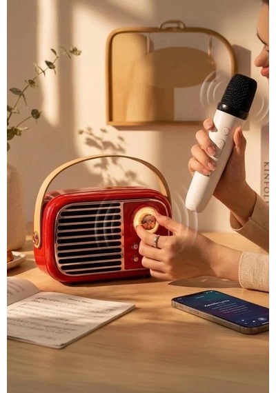 Premium Torima Bluetooth Hoparlör Nostaljik Radyo Bts-1956 Ses Ev