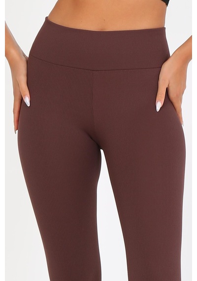 Aurafit Art-4102 Yüksek Bel Fitilli Toparlayıcı İnterlok Beli Kalın Lastikli Kadın Örme Tayt Kahverengi Aurafit Art-4102 Yüksek Bel Fitilli Toparlayıcı İnterlok Beli Kalın Lastikli Kadın Örme Tayt Kahverengi