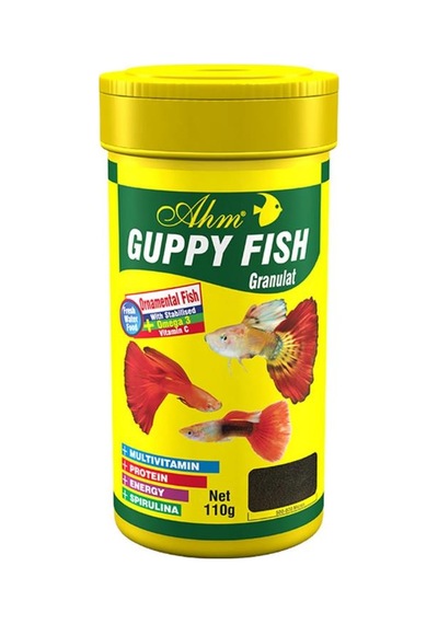Ahm Guppy Fish Granulat Lepistes Balık Yemi 250 Ml
