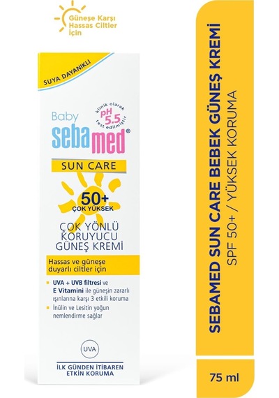 Baby Spf 50+ Uva - Uvb Filtresi ve Çok Yönlü Koruyucu Çocuk Güneş Kremi 75 ML + Plaj Çantası