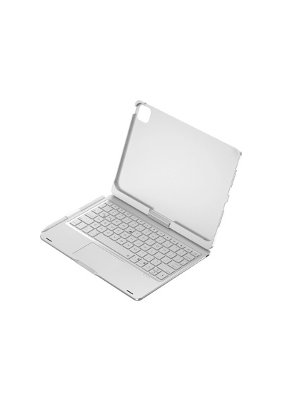 İpad Uyumlu Pro 11 2024 F11 Ats Kılıf Magic Dönen Klavyeli Tablet Kılıf - Gümüş - 100 Diğer
