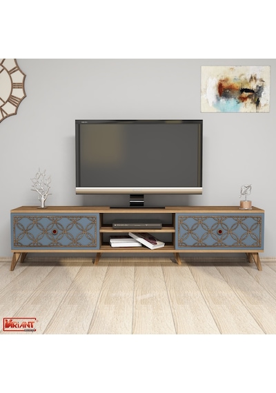 Variant Class Tv Ünitesi - Ceviz / Mavi (Kalsedon)