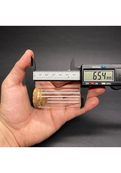 30ml Mantar Tıpalı Cam Şişe - 30 Cc Geniş Ağızlı Mantar Tıpalı Cam Şişe 30x60 Mm X 6 Adet