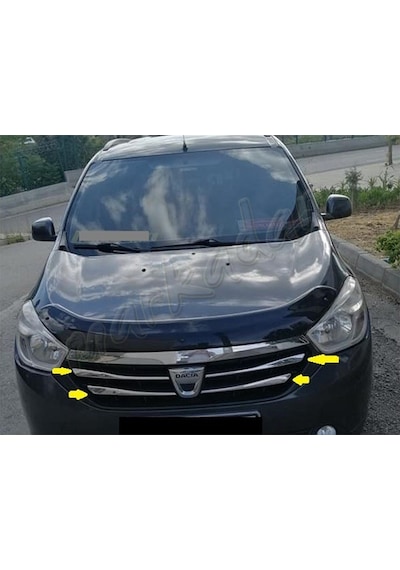 Dacia Lodgy Krom Ön Panjur 2012-2016 4 Parça Paslanmaz  Çelik