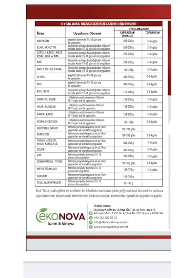 Enpotech 5-0-20 2mgo +me Organomineral Potasyum Kova Gübre 20 Kg 20 KG