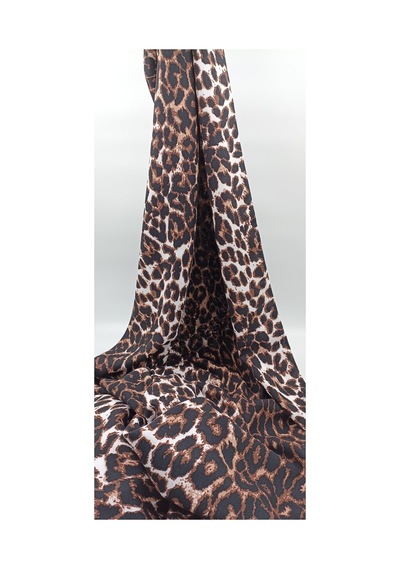 Leopar Desenli Viskon Kumaş
