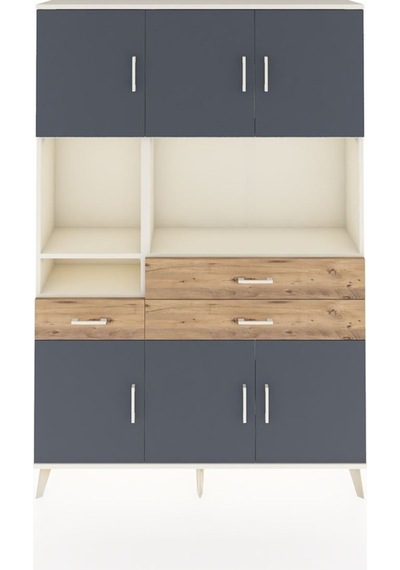 Arges Dolap 9 Raflı 3 Çekmeceli 6 Kapaklı 132x30x195 Aytaşı-antrasit/çam Antrasıt/atlas Çam Arges Dolap 9 Raflı 3 Çekmeceli 6 Kapaklı 132x30x195 Aytaşı-antrasit/çam Antrasıt/atlas Çam