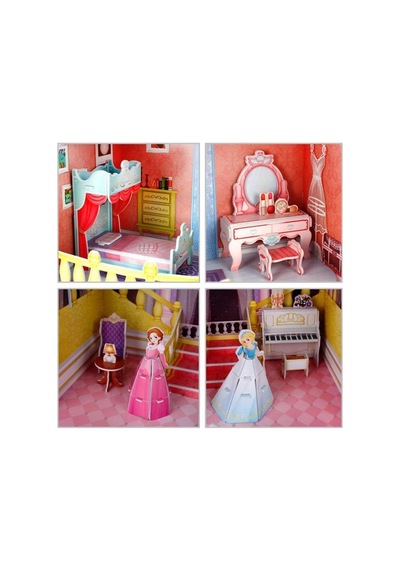 Eğlenceli Peri Masalı Şatosu 3d Puzzle Seti