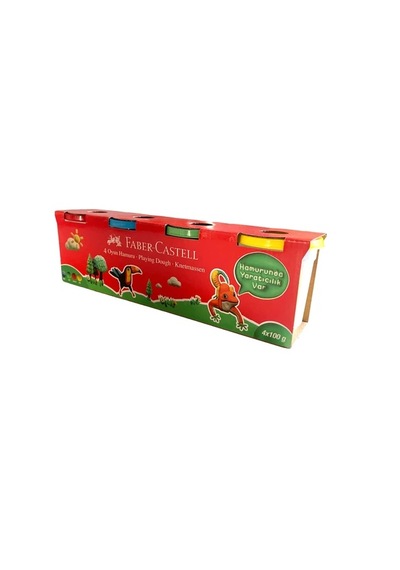 Faber-castell Oyun Hamuru 4x100 Klasik Renk Kırmızı,sarı,mavi,yeşil 1 Paket