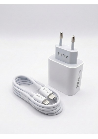 Auris Ars-ch50 20w Pd Şarj Adaptörü + Type-c Lightning Kablo 20W Adaptör+1M Kablo