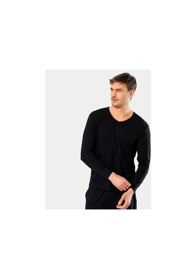 Cacharel Erkek V Yaka Uzun Kollu T-shirt 1334/siyah 001 Cacharel Erkek V Yaka Uzun Kollu T-shirt 1334/siyah 001