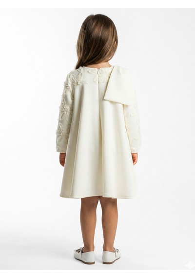 Xo Kids Kız Çocuk Elbise 4-8 Yaş 1606 Ekru