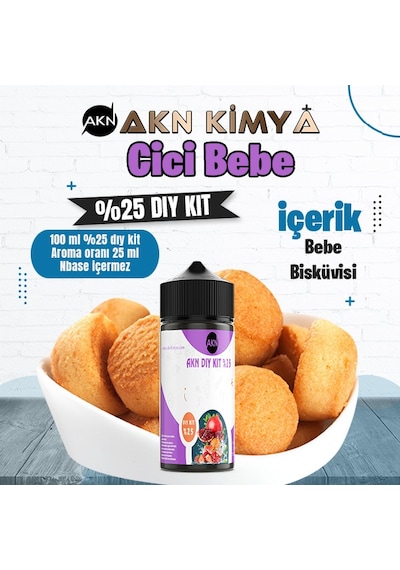 Cici Bebe Yoğun Dıy Kit Bebe Bisküvisi Gıda Aroması %25 Oranda Aroma İçerir Hazır Değildir 100 Ml