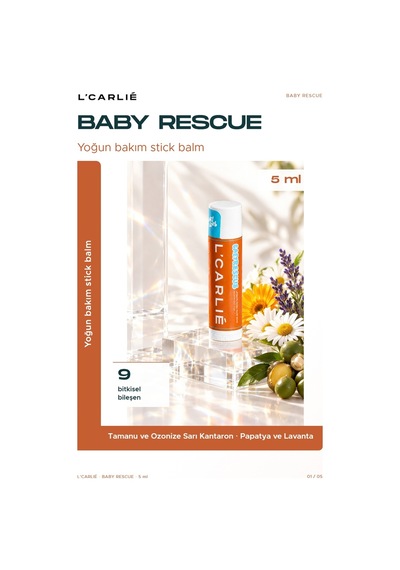 L'carlıe Baby Rescue Bebek Bakım Balmı Bölgesel Kullanım 5 Ml