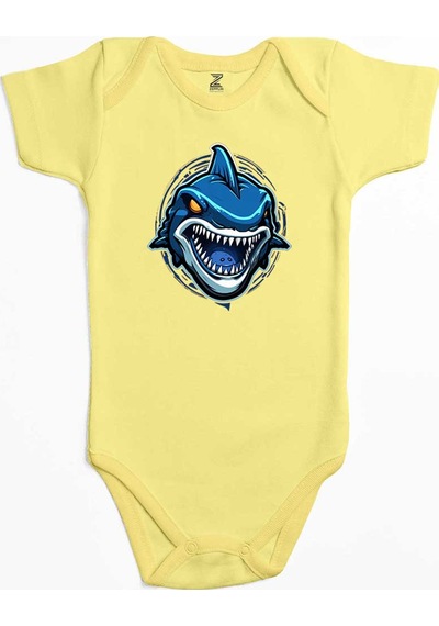 Zepplin Giyim Blue Shark Ekru Bebek Body Zıbın