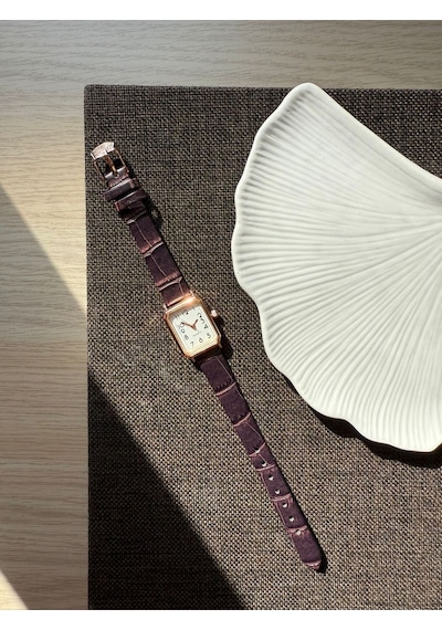 Retro Minimal Deri Kordon Vintage Kadın Kol Saati Minik Sarı