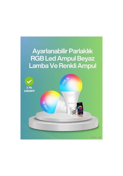 Shophnrl Uzaktan Kumandalı Akıllı Led Ampul, 120245 Tasarruflu Beyaz