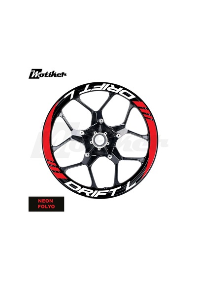 Mondial Drift L Geniş Jant Sticker Modeli 16'lı Neon Turuncu Beya