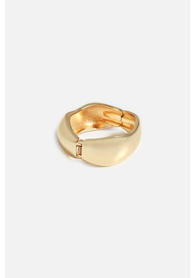 Dalga Formlu Halka Bileklik Gold