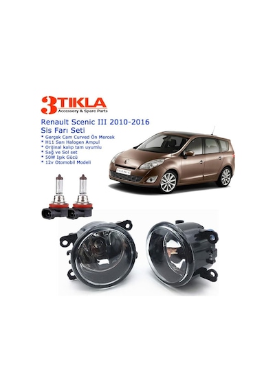 Renault Grand Scenic Iıı 2010 Sis Farı Set Oem: 8200074008