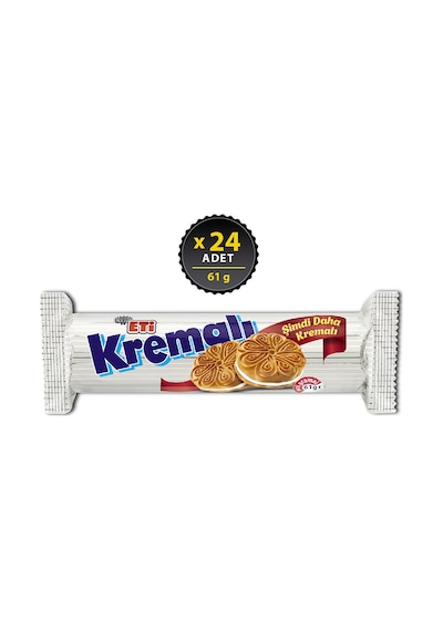 Eti Kremalı Sandviç Bisküvi 24 x 61 G