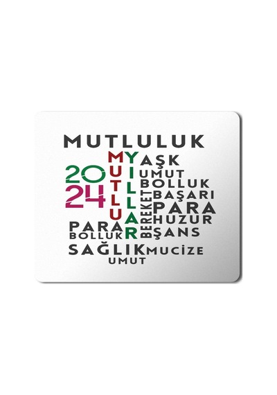2024 Mutlu Yıllar Para Sağlık Mousepad Mouse Pad