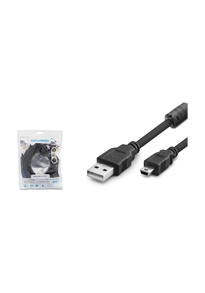 Hadron Hdx7520 Kablo Usb To Mini Usb 5M Siyah