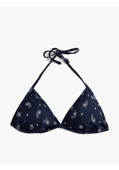 Koton Üçgen Bikini Üstü Şal Desenli Pedli Astarlı Lacivert Desenli 4sak10266mm Lacivert Koton Üçgen Bikini Üstü Şal Desenli Pedli Astarlı Lacivert Desenli 4sak10266mm Lacivert