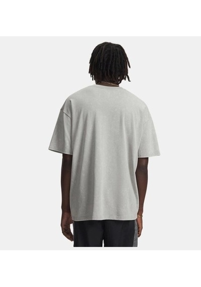 Under Armour Heavyweight Oversized Logo Wash Erkek T-shirt 1389147-069 Gri