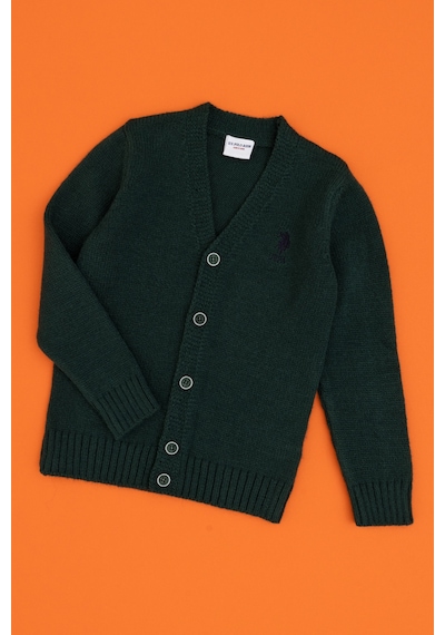 U.S. Polo Assn.  Erkek Çocuk Koyu Yeşil Hırka Triko 50317150-vr079 Koyu Yesıl