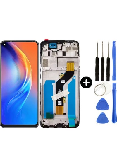 Tecno Spark 6 Ke7 Uyumlu Çıtalı Hk Lcd Ekran Dokunmatik + Tamir Seti