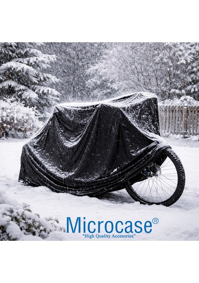 Microcase Su Geçirmez 4 Mevsim Kullanım Bisiklet Brandası 185x110x70 Cm Al5509 Siyah