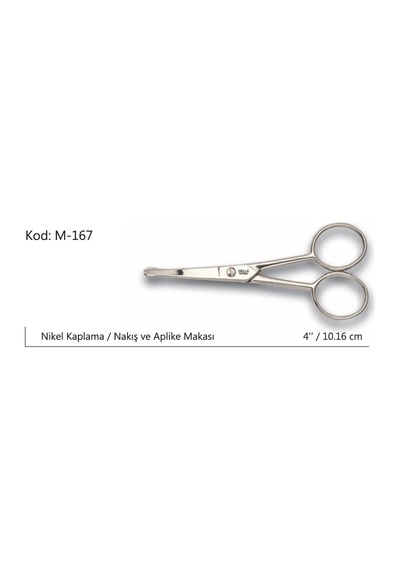 Europe Aplike Ve Nakış Makası Kıvrık Küt Uçlu No:4 10,16 Cm