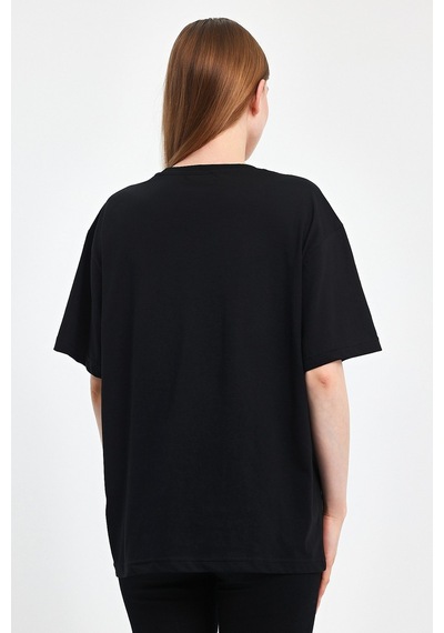Odda 0008 Kadın Oversize Tişört Siyah