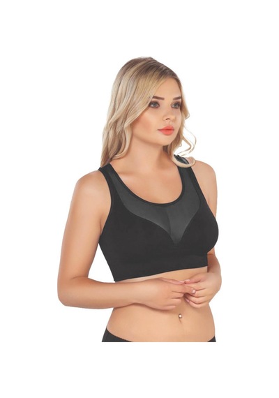 Siyah Mı Emay 4028 Seamless Tül Toparlayıcı Büstiyer Siyah
