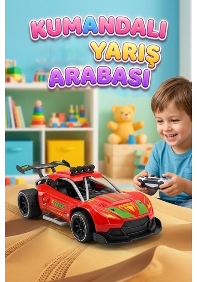 Super Speed Racing 1:20 Ölçekli Şarjlı Uzaktan Kumandalı Araba - 4 Kanallı Yarış Arabası Kırmızı