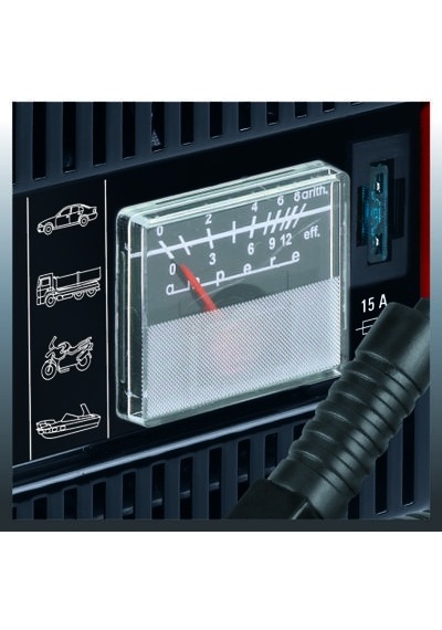 Einhell Akü Şarj Cihazı CC-BC 10 E 1050821, 12 V, 5–200 Ah kapasiteli aküler için, şarj elektroniği, çelik sac gövde