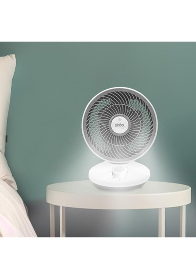 Sinbo Sf-7701 Masaüstü Fan 3 Kademeli Hız, Kompakt Tasarım, 25w Enerji Tasarruflu Motor, 90 Ayarlanabilir Baş