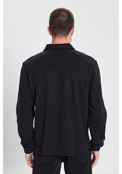 Wrangler Regular Fit Normal Kesim Polo Yaka Siyah Sweatshirt Siyah