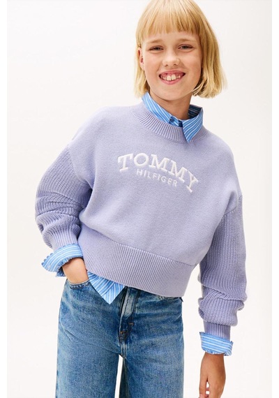 Tommy Hilfiger Kız Çocuk Triko Kg0kg08921 Lila