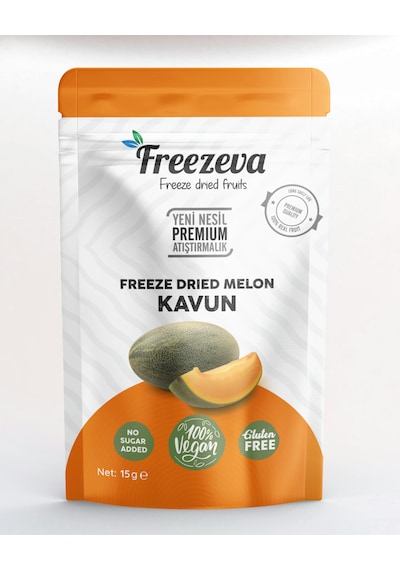 Freezeva Dondurularak Kurutulmuş Kavun 15 Gr Freeze Dried Kavun- Kavun Kuru Meyve Cipsi 15 G