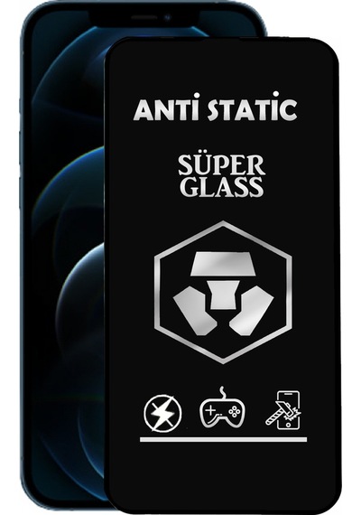 Apple Uyumlu iPhone 12 Pro Max Tam Kaplayan Anti Statik Dayanıklı Süper Cam Ekran Koruyucu