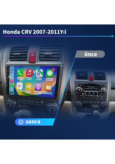 Honda-crv-2007-2011yıl Carplay 9inç 4/64gb Multimedya