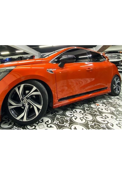 Renault Clio 5 Rs Yan Marşpiyel Seti Mat Siyah Plastik 2 Adet 2020 2021 2022 2023 2024