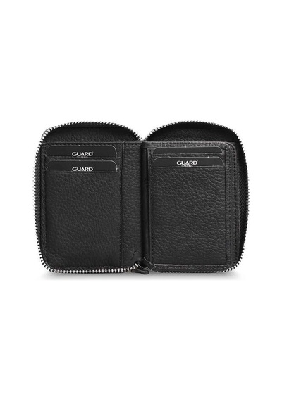 Guard Fermuarlı Siyah Deri Mini Cüzdan - 178gua2307t39 Çok Renkli